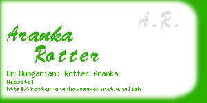 aranka rotter business card